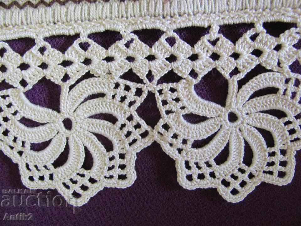 Old hand embroidery and lace box, tablecloth - 5