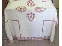 Old hand embroidery big tablecloth