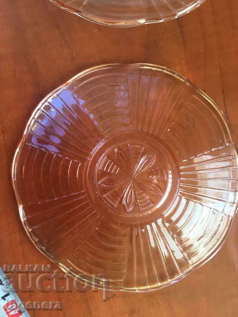 Auction PLATE CABINET GLASS RELIEF COLOR THICK-5 Auction PLATE CABINET GLASS RELIEF COLOR THICK-5