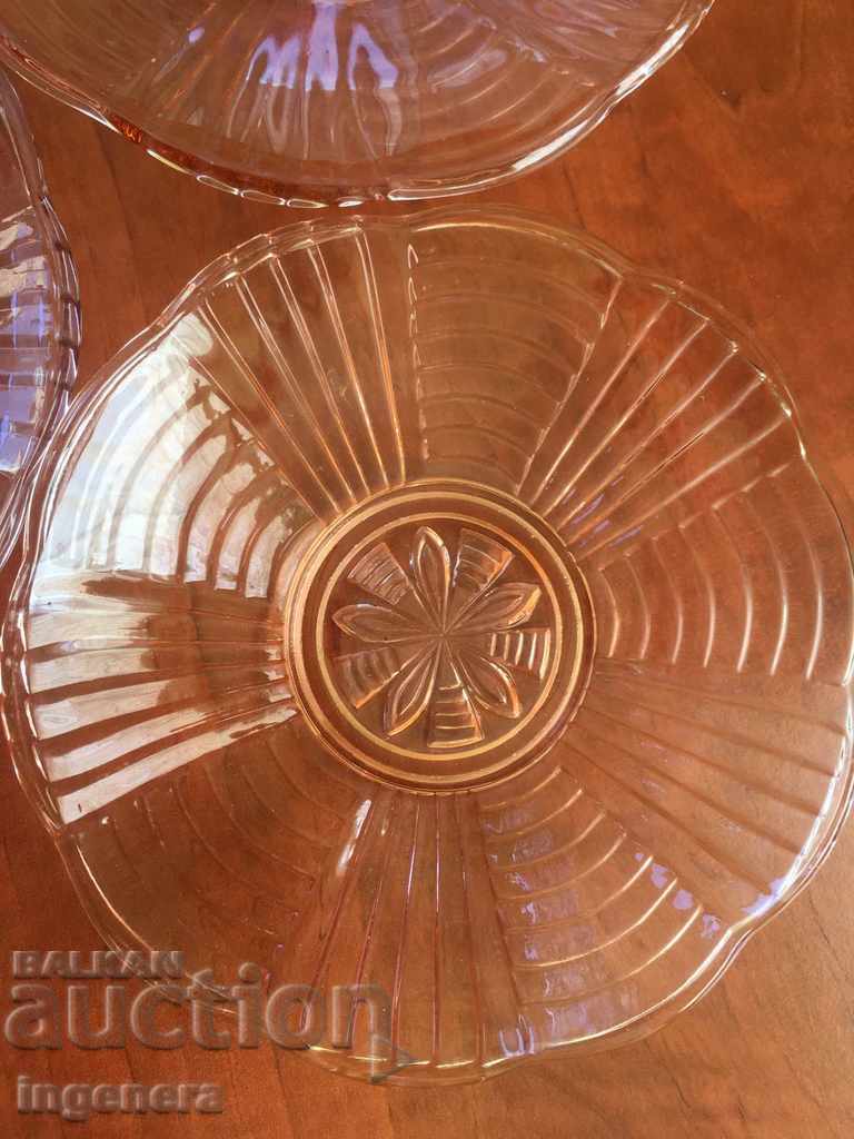 PLATE CABINET GLASS RELIEF COLOR THICK-5 - 5 PLATE CABINET GLASS RELIEF COLOR THICK-5 - 5