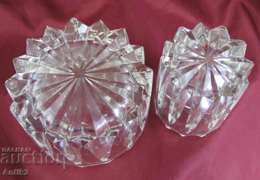 Delivery of Old Crystal Glass Set Ashtray & Cigarette Cup Delivery of Old Crystal Glass Set Ashtray & Cigarette Cup