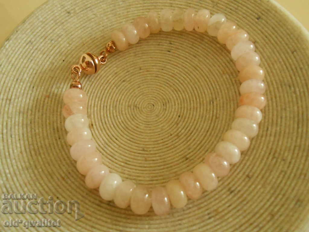 Auction BRACELET and NECKLACE with pink MORGANITE, Silver 925 with gold plating Auction BRACELET and NECKLACE with pink MORGANITE, Silver 925 with gold plating