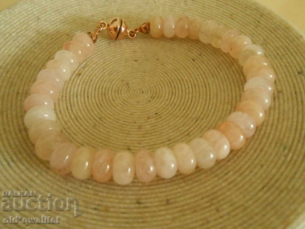 Delivery of BRACELET and NECKLACE with pink MORGANITE, Silver 925 with gold plating Delivery of BRACELET and NECKLACE with pink MORGANITE, Silver 925 with gold plating