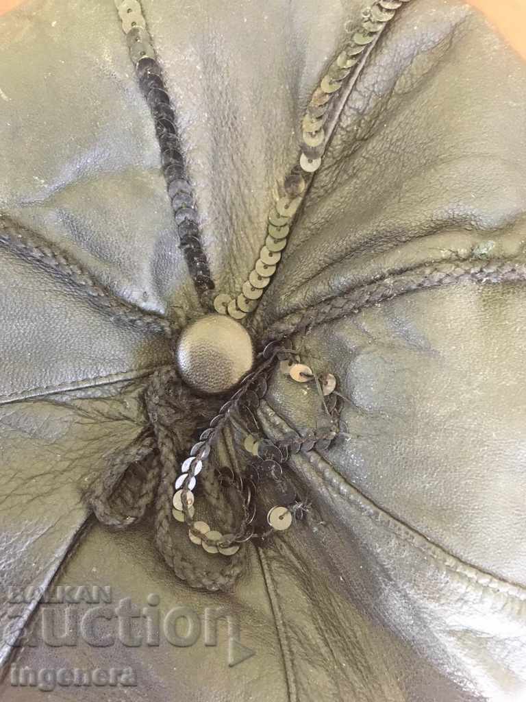 WOMEN'S LEATHER HAT CAP ECO-LEATHER - 5 WOMEN'S LEATHER HAT CAP ECO-LEATHER - 5