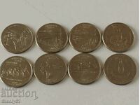 Us 25 цента с герба на различните щати.