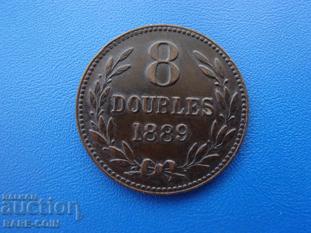 VI (41) Guernsey Island 8 Double 1889