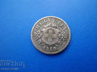 VI (83)  Швейцария  20  Рапен  1859  Сребро