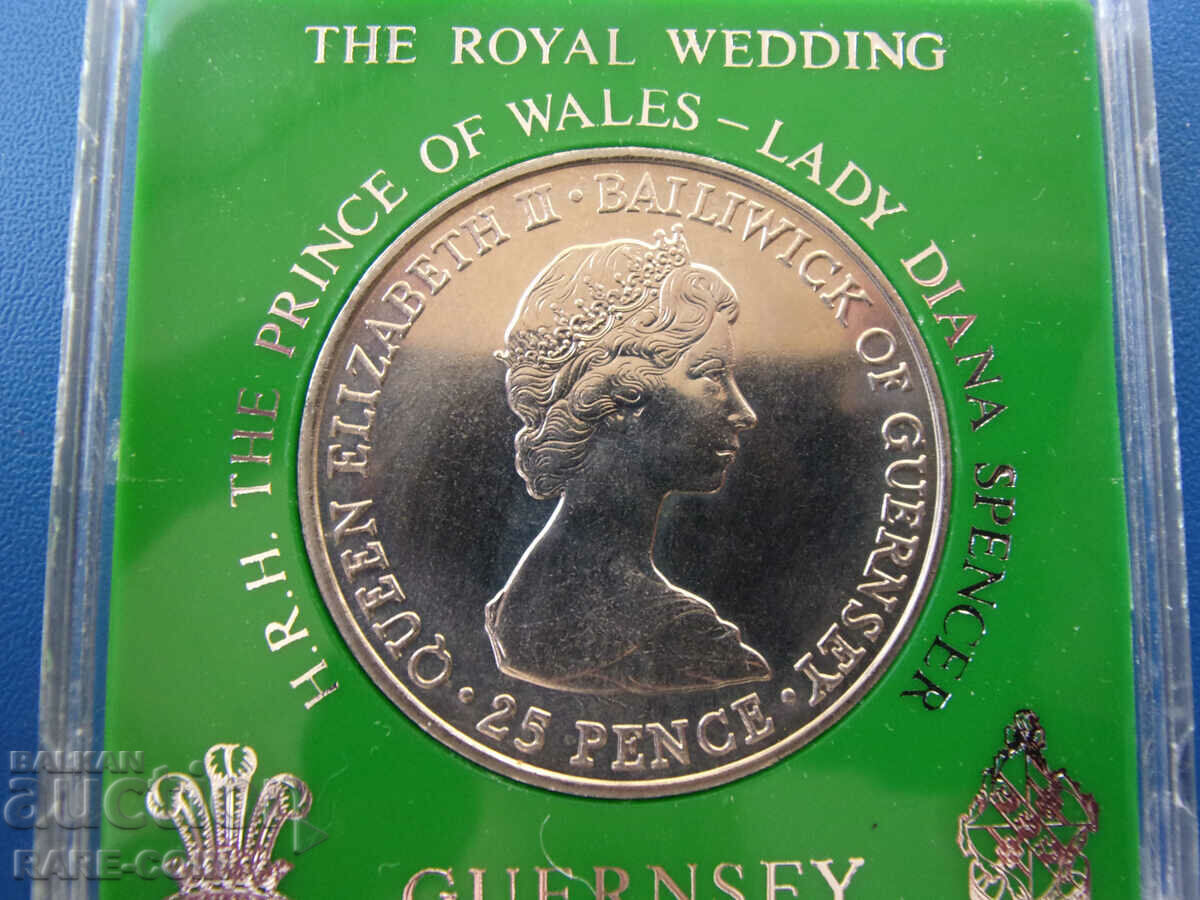 VI (86) Guernsey 25 Pence 1981 with price € 23.01 | 45.00 BGN VI (86) Guernsey 25 Pence 1981 with price € 23.01 | 45.00 BGN
