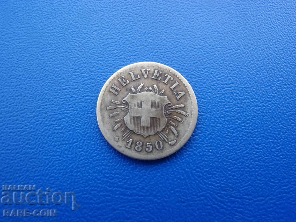 VI (86) Elveția 5 Rapen 1850 Argint