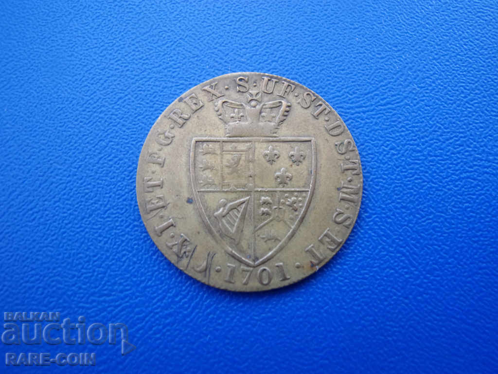 VI (95-3) Anglia ½ Penny 1701