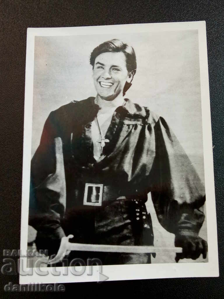 * $ * Y * $ * OLD PHOTO POSTCARD - ALEN DELON * $ * Y * $ *