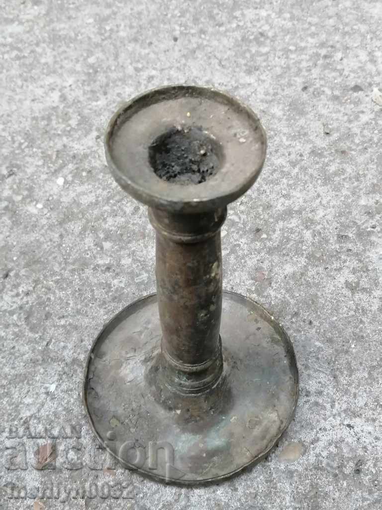 Renaissance bronze candlestick candle - 6 Renaissance bronze candlestick candle - 6