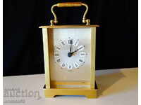 West German table clock, brass.