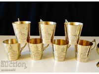 Χάλκινα φλιτζάνια Ταζ Μαχάλ 6 τεμάχια