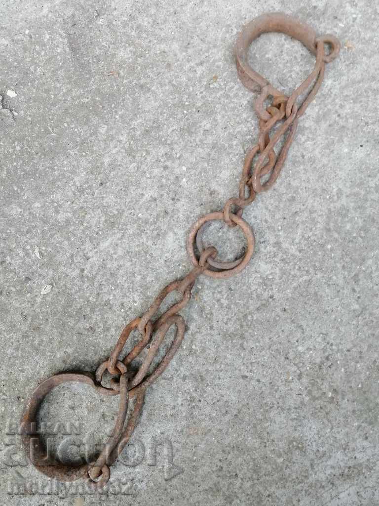 Shackles, fetters, shackles, handcuffs, chain, wrought iron with price 46.00 BGN | € 23.52 Shackles, fetters, shackles, handcuffs, chain, wrought iron with price 46.00 BGN | € 23.52