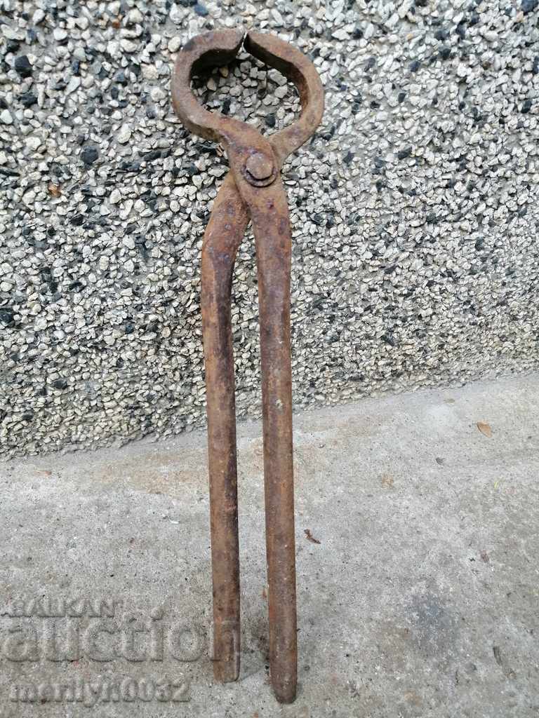 Old forging pliers, wrought iron, a keradene tool - 5 Old forging pliers, wrought iron, a keradene tool - 5