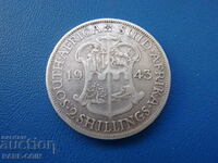 VII (2) South Africa 2 Shillings 1943