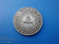 VII (4) Maroc 5 Franci 1352 Argint