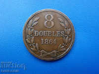 VII (23) Guernsey Island 8 Double 1864