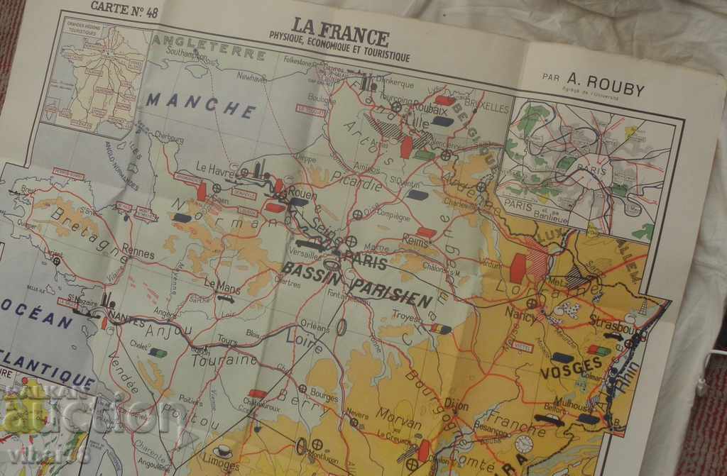 VECHI MARE HARTE DE FRANȚĂ cu preț 49.99 BGN | € 25.56 VECHI MARE HARTE DE FRANȚĂ cu preț 49.99 BGN | € 25.56