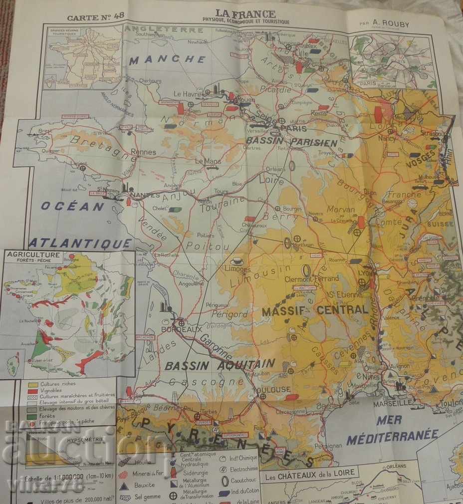 VECHI MARE HARTE DE FRANȚĂ - 6 VECHI MARE HARTE DE FRANȚĂ - 6