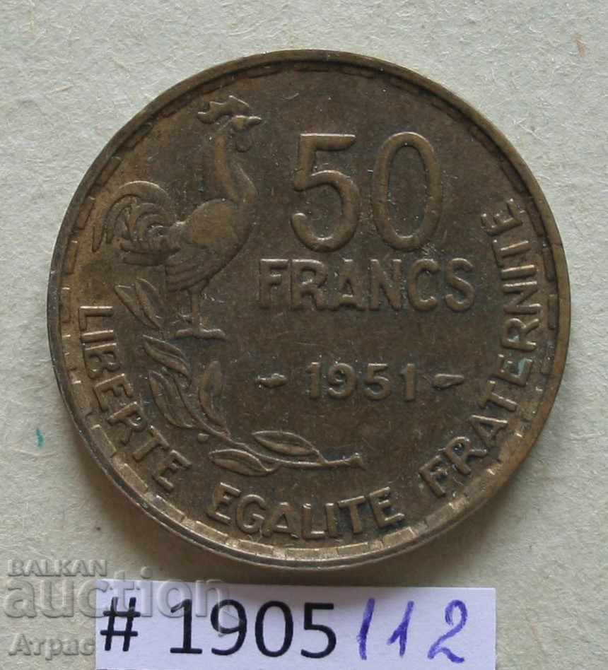 50 φράγκα το 1951 η Γαλλία