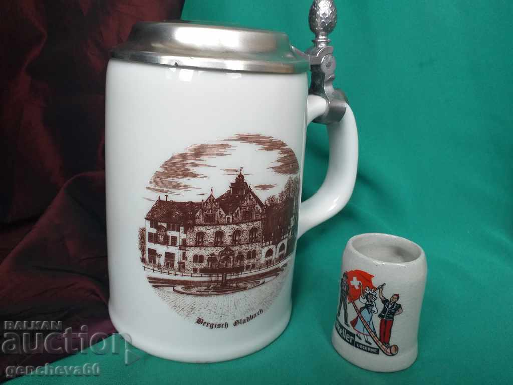 Jubilee porcelain mug, coat of arms, engraved, markings - 5 Jubilee porcelain mug, coat of arms, engraved, markings - 5