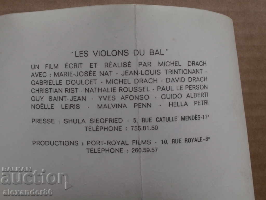 Delivery of Marie-José Nat autograph with dedication Delivery of Marie-José Nat autograph with dedication