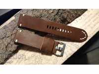 Leather watch strap 22mm Genuine leather hand 526