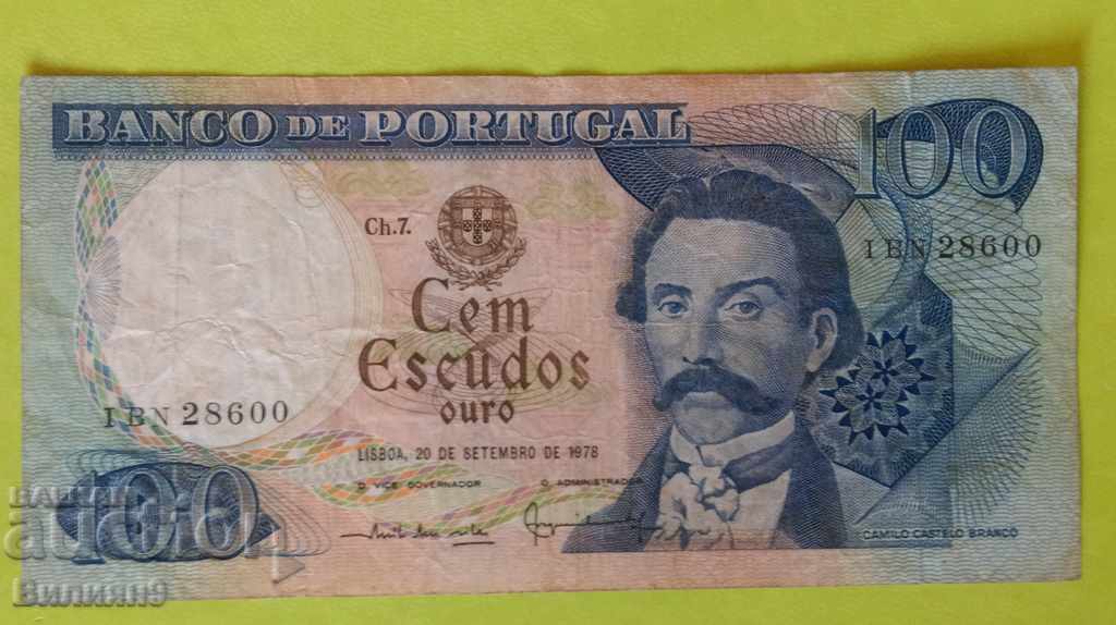 100 escudo 1978 Portugalia Rare
