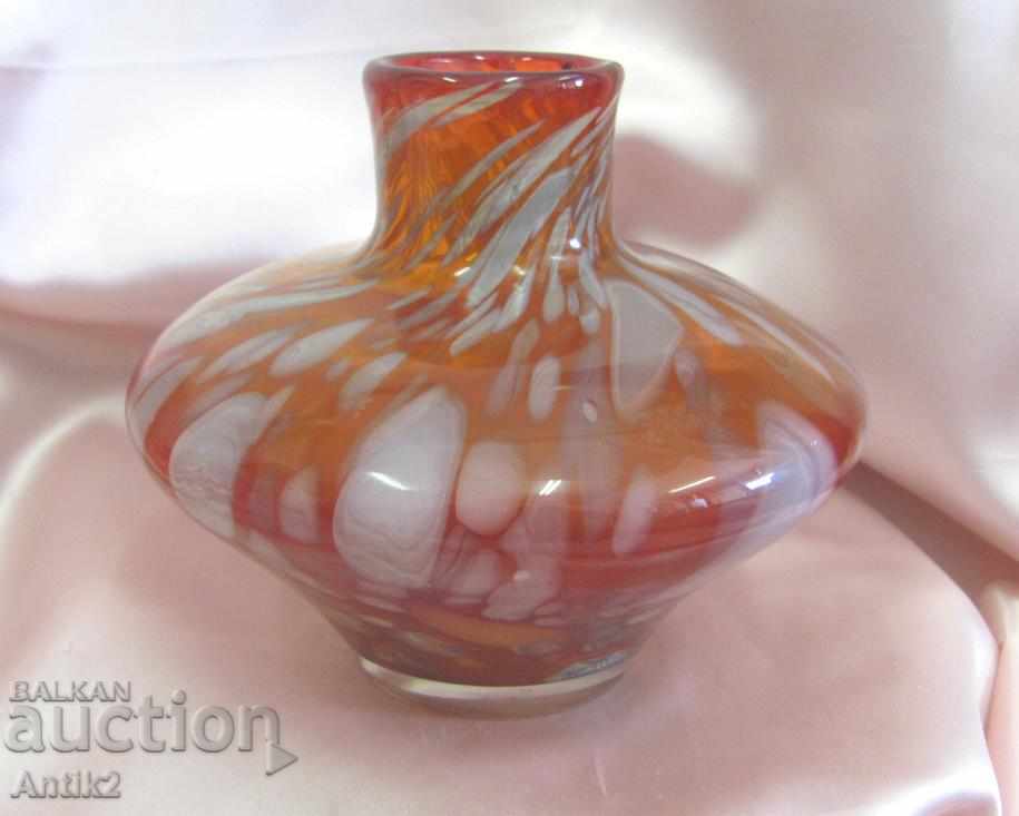 Old Murano Crystal Glass Vase - 5