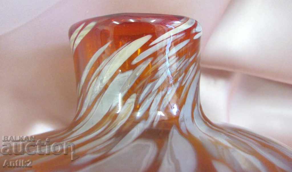 Old Murano Crystal Glass Vase - 6