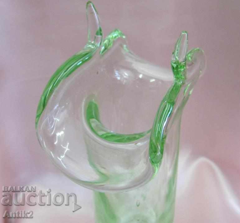 Auction Old Murano Crystal Glass Vase Auction Old Murano Crystal Glass Vase