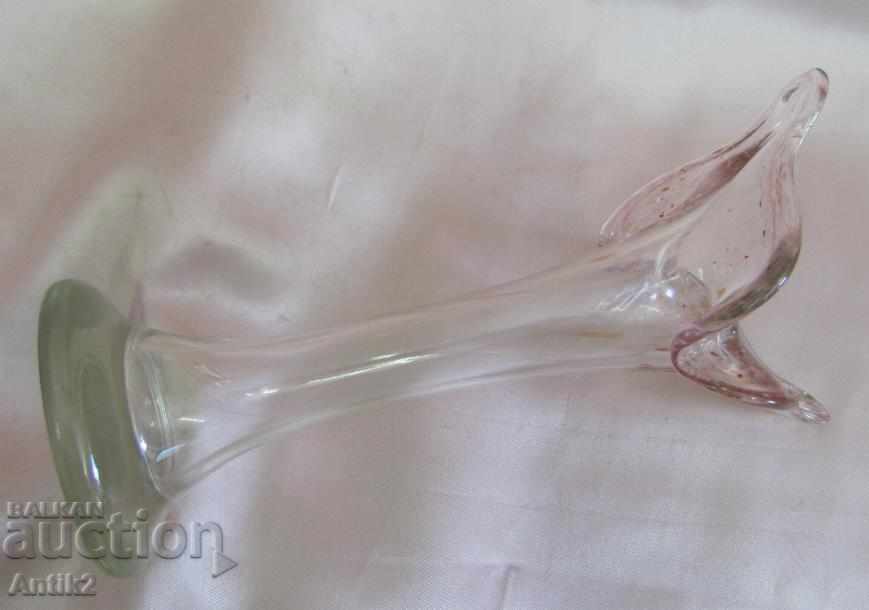 Old Murano Crystal Glass Vase - 7