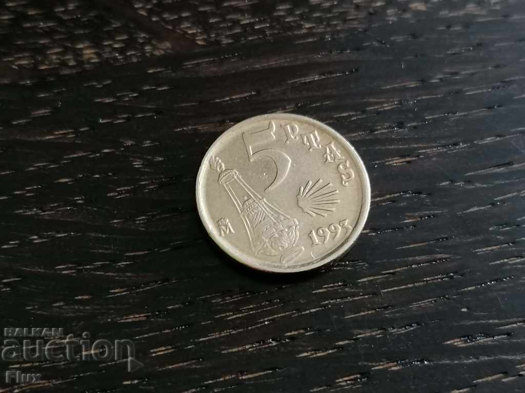 Moneda - Spania - 5 pesetas 1993.