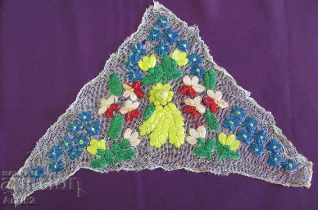 19th Century Hand Embroidery 2 Pieces Motives - 6 19th Century Hand Embroidery 2 Pieces Motives - 6