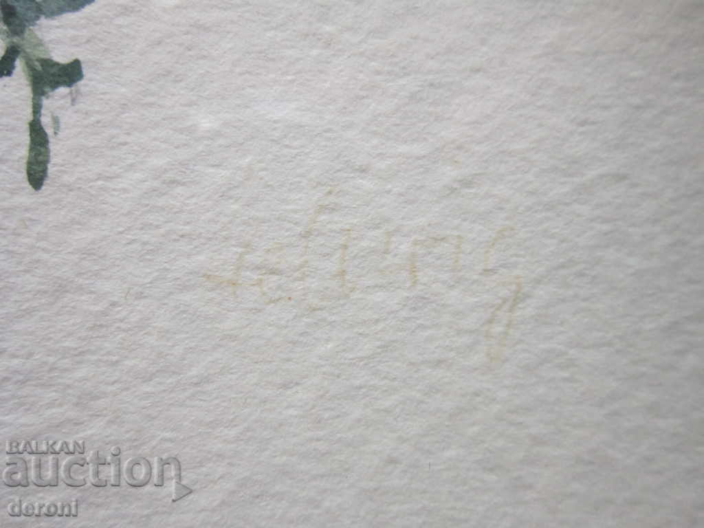 Auction Old painted picture signed Auction Old painted picture signed