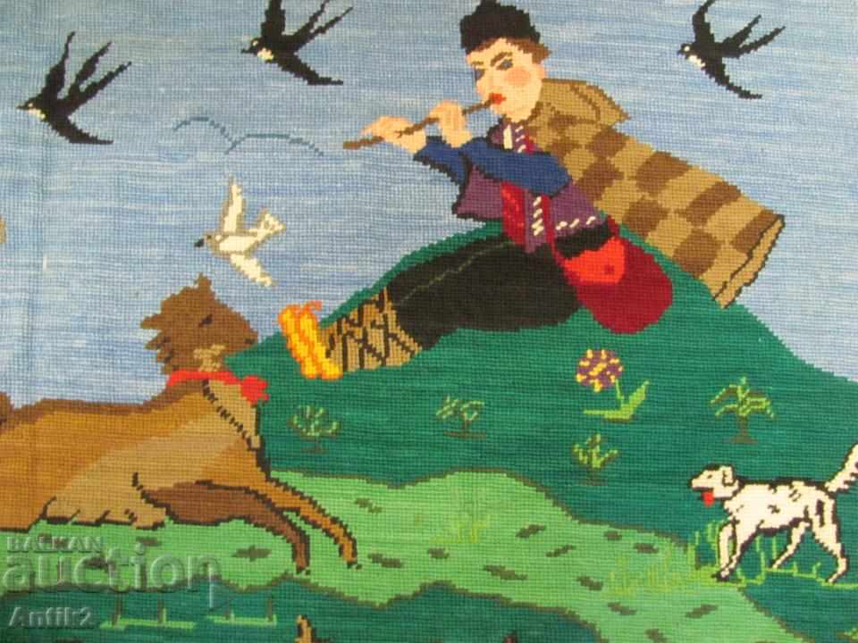 Old Hand Embroidery Big Tapestry, Covir - 6 Old Hand Embroidery Big Tapestry, Covir - 6