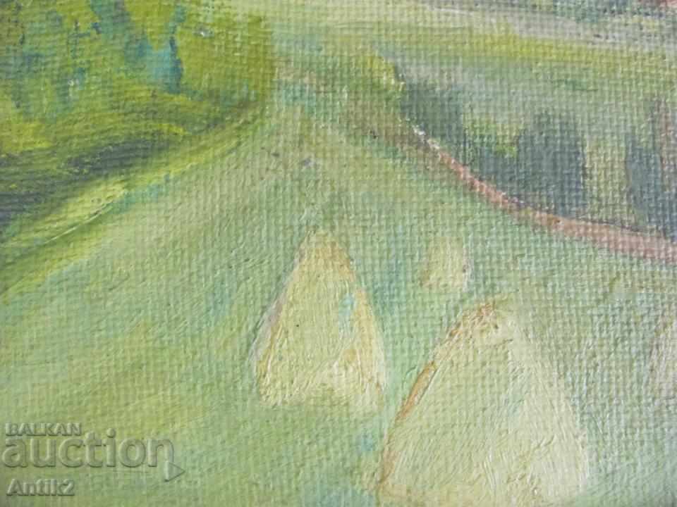 Доставка на Стара Картина масло върху фазер подписана Доставка на Стара Картина масло върху фазер подписана