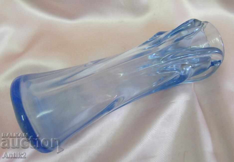 Auction Old Morano Crystal Glass Vase Auction Old Morano Crystal Glass Vase