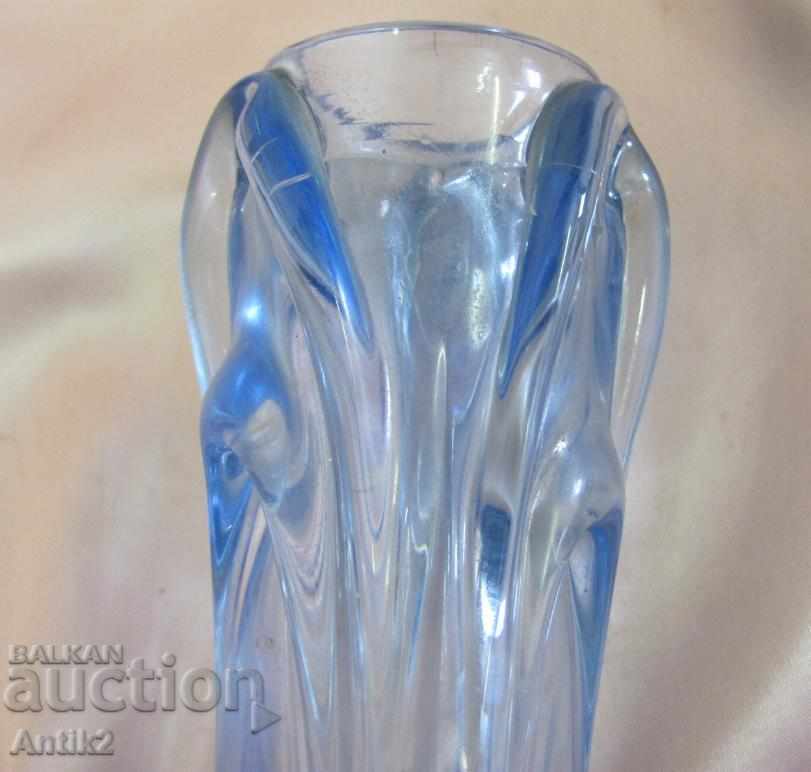 Old Morano Crystal Glass Vase - 5 Old Morano Crystal Glass Vase - 5