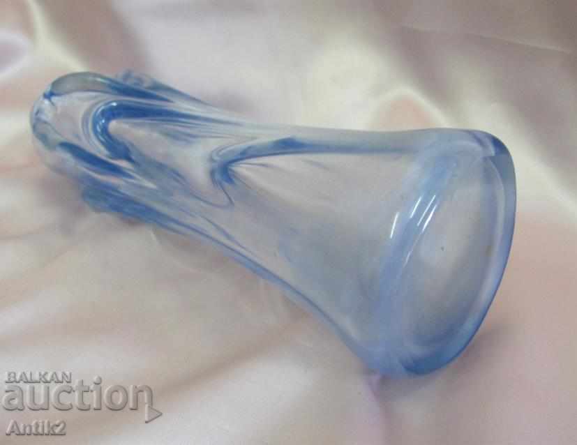 Old Morano Crystal Glass Vase - 6 Old Morano Crystal Glass Vase - 6