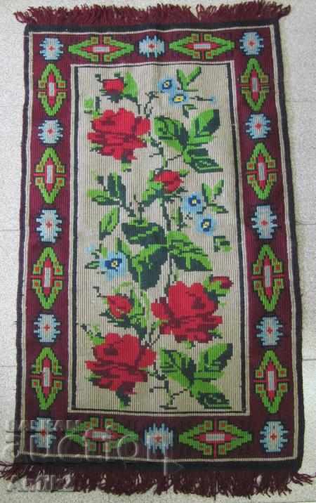 19th Century Hand Embroidered Carpet, Covior - 6 19th Century Hand Embroidered Carpet, Covior - 6