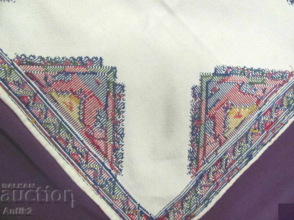 Old Hand Embroidered Tablecloth, Box - 6 Old Hand Embroidered Tablecloth, Box - 6