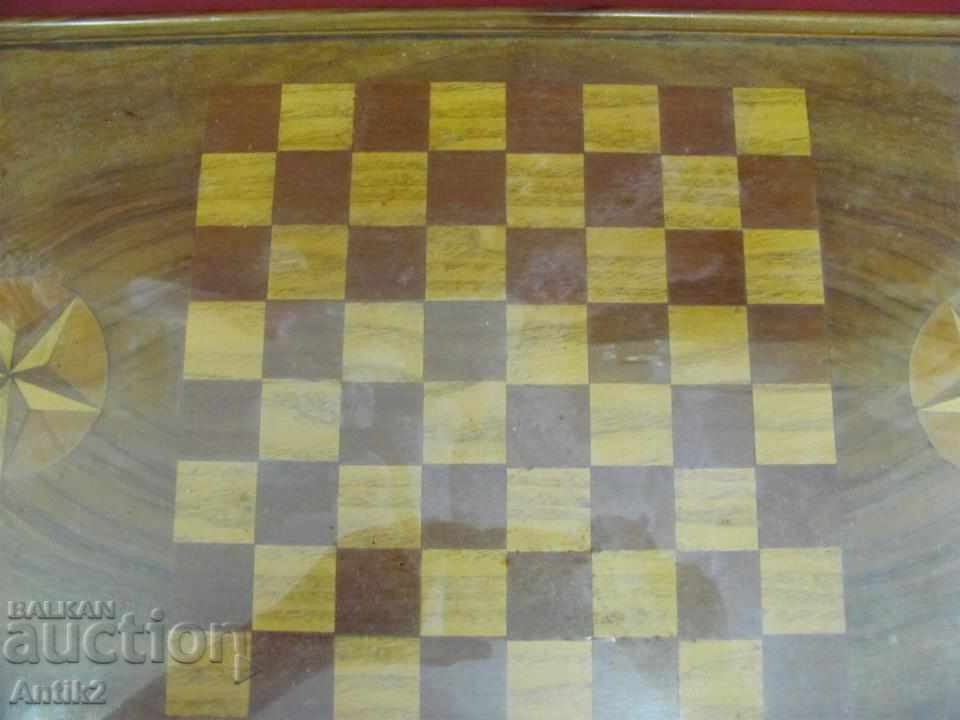Auction Old Wooden Tray Chess Base Auction Old Wooden Tray Chess Base