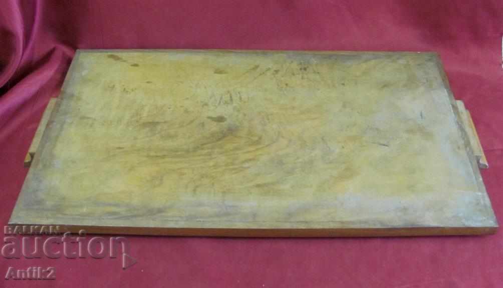 Old Wooden Tray Chess Base - 6 Old Wooden Tray Chess Base - 6