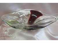 Vechea sticlă de cristal de Murano Cupa foarte mare, fructată