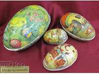 Стари Великденски Картонени Кутий за Бонбони Яйца