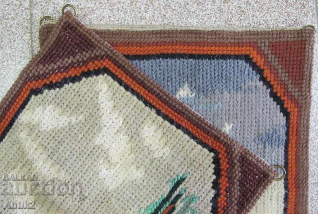 19th Century 2 pieces Hand Sewn Tapestries - 7 19th Century 2 pieces Hand Sewn Tapestries - 7