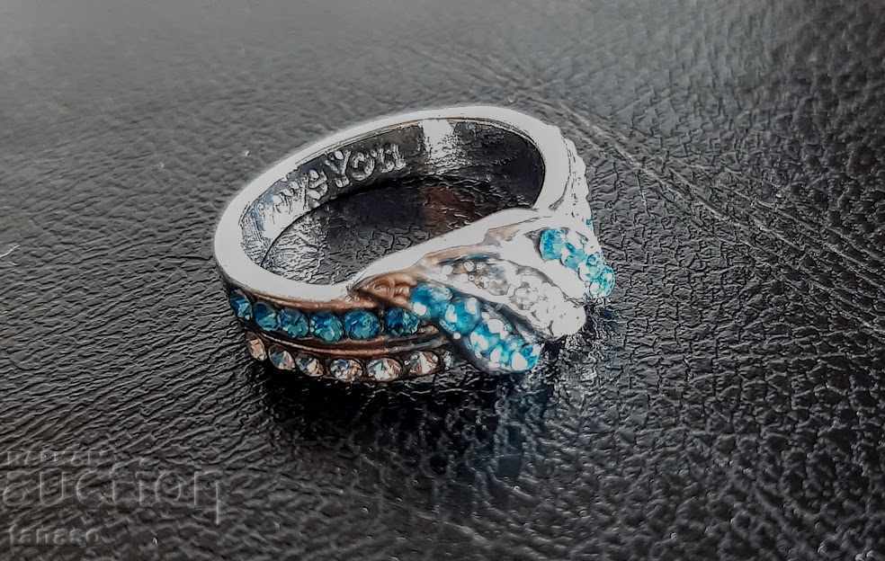 Inel cu acvamarin și topaze, № 54